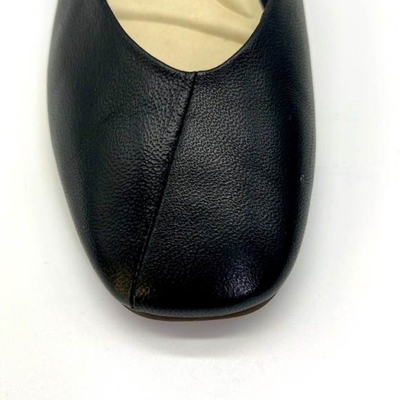 Hush Puppies - Black Leather Square Heel Comfort Premium Shoes Size 6.5 - Picture 4 of 15